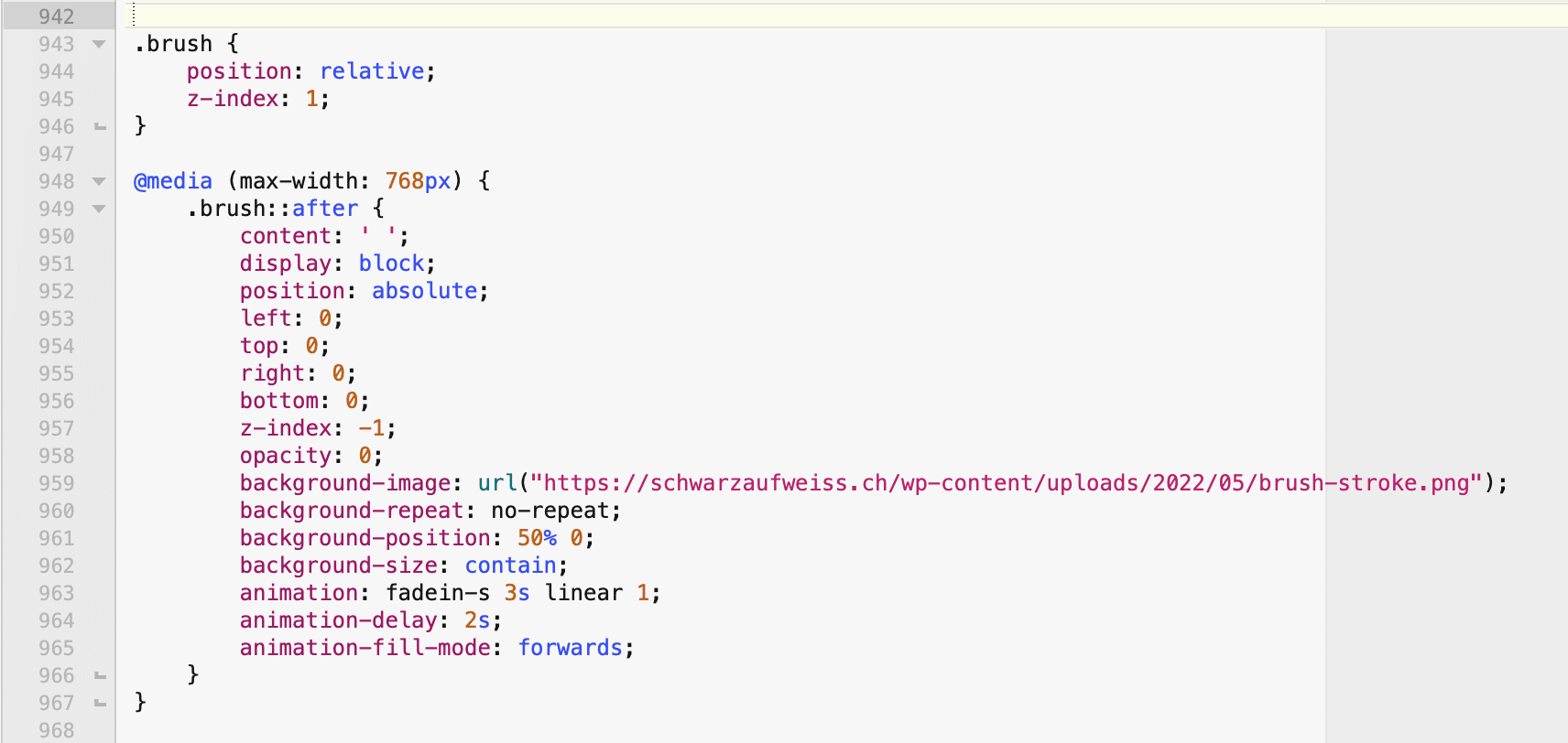Brush for h1 on Home
